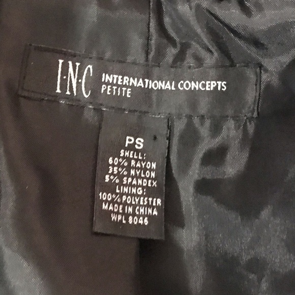 INC INTERNATIONAL CONCEPTS BLACK RUFFLE JACKET - Picture 5 of 5